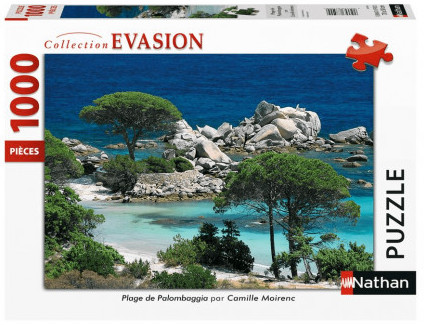 Puzzle 1000 pièces Plage de palombaggia Corse du sud Nathan